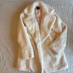 Cream Teddy Jacket for Women